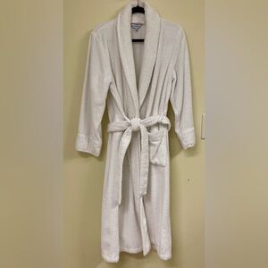 The Company Store White Cotton Terry Robe Made in Turkey Size M